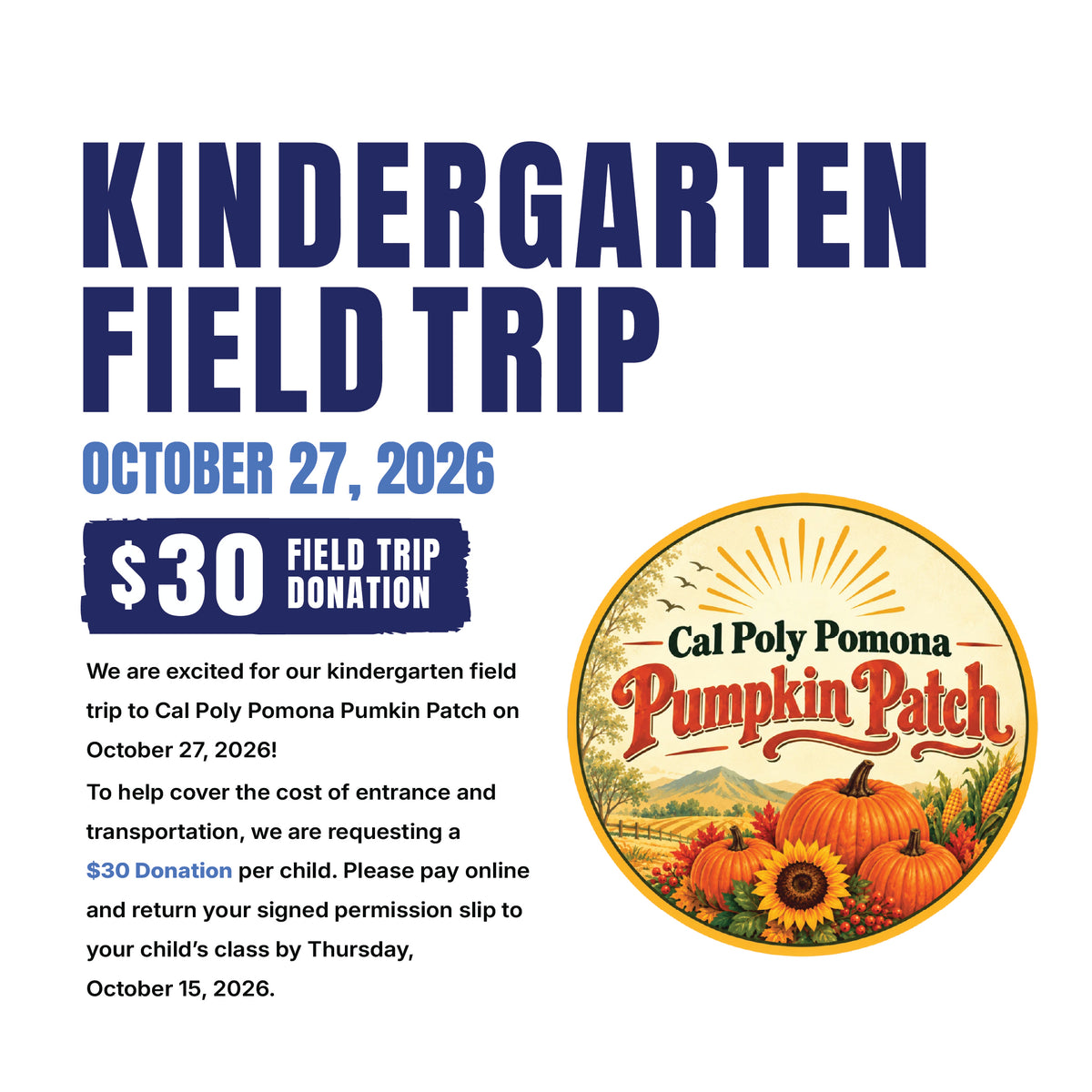 Kindergarten Field Trip